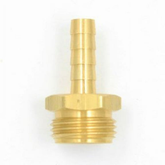 3/8" Hose ID, 3/4" GHT Male Barb Hose/Tubing Fitting Connector Water/Garden Hose