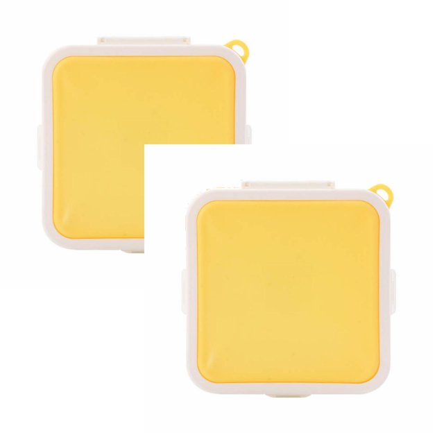 Oleegame 2PC Produce Storage Sandwich Containers Sandwich Box Food Storage Shape Holder Plastic For Lunch Boxes Bread Sandwich For Kids Adults Prep Microwave Dishwasher Yellow
