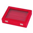 thumbnail image 4 of Jewelry Box, Soft Velvet Better Display Jewellery Case  For Earring Red, 4 of 8