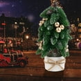 thumbnail image 5 of Mini Potted Christmas Tree with Lights - 18in Desktop Decor for Office/Home (Walmart Exclusive), 5 of 8
