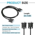 thumbnail image 2 of Uxcell DB9 RS232 Serial Extension Cable Null Modem Cord Full Hand Shaking Crossover for Data Communication 6.6 ft, 2 of 6