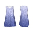 thumbnail image 7 of Sikiie Glittering Blue Purple Print Women's Sleeveless Dress with Pockets Round Neck Sundress, Suitable for Daily, Office, Vacation Summer Wear, 7 of 7