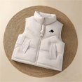 thumbnail image 5 of Hduncf Girls Quilted Puffer Vest, Warm Sleeveless Winter Jacket with Fleece Lining, Casual Outdoor Outerwear for Kids Beige 11-12 Years, 5 of 7