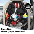 thumbnail image 5 of Pofeuu Independence Day Collie Print 2 Pack PU Leather Kick Mat Back Seat Protector, Universal Car Seat Back Organizer, Waterproof Backseat Protector For Most Car, 5 of 8
