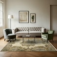 thumbnail image 4 of Green Oriental Area Rugs for Living Room Washable Rugs Boho Moroccan Area Rug Soft Neutral Geometric Bohemian Carpet Distressed Indoor Rug for Bedroom Dining Room Office Foldable Nonslip Rug, 4 of 9
