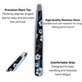 thumbnail image 4 of DreamCut Black with White flowers Expert Slant Tweezers, 4 of 4