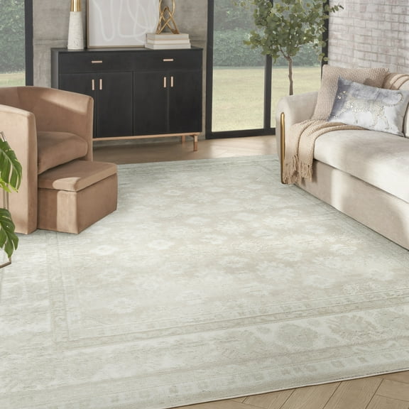 Nourison Dekor 7'10" x 9'10" Ivory Beige Vintage Indoor Rug