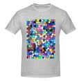 thumbnail image 4 of Bingfone Colorful Tie Dye Stained Glass 2 Men'S Loose Fit Short-Sleeve Pocket T-Shirt, 4 of 7