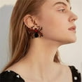 thumbnail image 3 of Red Crystal Spider Stud Earrings Gothic Dark Style Rhinestone Animal Statement Dangle Drop Holiday Earring for Women Exaggerated Scary Retro Halloween Party Prom Cosplay Accessory Jewelry for Friend, 3 of 6