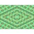 thumbnail image 1 of Ahgly Company Machine Washable Indoor Rectangle Transitional Green Area Rugs, 6' x 9', 1 of 7