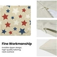 thumbnail image 5 of 4th of July Throw Pillow Covers 16x16 Inch Set of 2, Red Blue White Stars Independence Memorial Day Decorative Pillow Cases Outdoor Linen Patriotic Cushion Cover for Home Sofa Couch Bed, 5 of 6