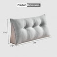 thumbnail image 2 of Lovote Triangular Headboard Pillow with Side Pockets, Polyester Fabric, Bed Rest Reading Pillow, Removable & Washable Cover, Daybed Wedge Pillow for Twin Beds, 2 of 6