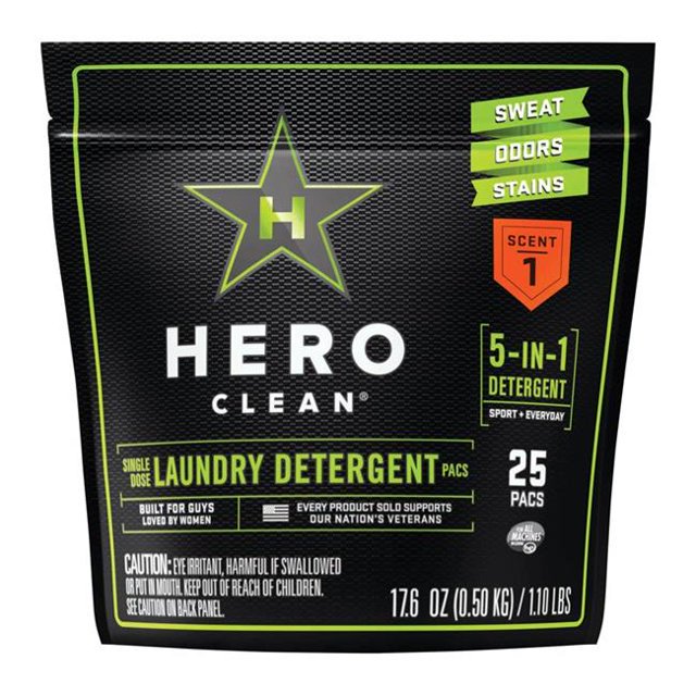 Hero Clean 1699941 Capsule de Détergent à Lessive Parfum Genévrier, 25 par Paquet - Caisse de 6