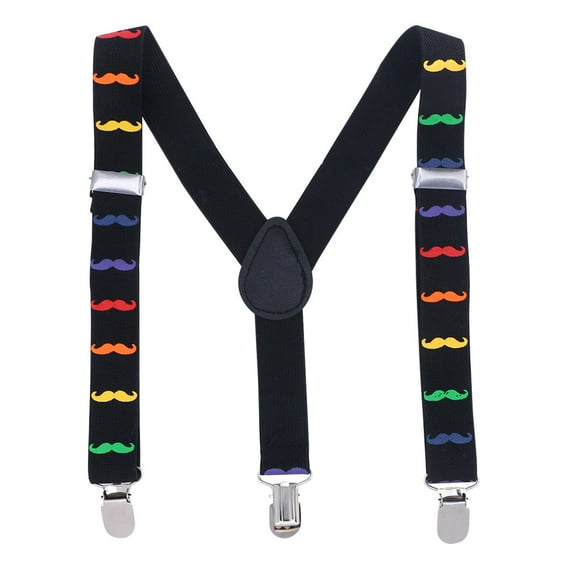 Minkissy 1Pc Adjustable Black Suspenders with Y-Back and Metal Clip Closure for Comfortable Fit