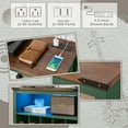 thumbnail image 7 of 30in Large Record Player Stand with Charging Station & LED, Record Storage Cabinet Holds up to 230 Albums, Mid Century Turntable Stand for Bedroom, Green, 7 of 7