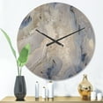 thumbnail image 2 of Designart 'Close Up Agate Stone ' Modern Wood Wall Clock, 2 of 5