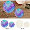 thumbnail image 3 of SKYSONIC 2 pcs Fantasy Universe Fairy Trivet Round Hot Pads, Magic Unicorn Bling Pot Holder Heat Resistant Trivets Cotton Thread Weave Mats Pot Teapot Table, 3 of 7