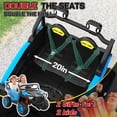 thumbnail image 6 of VIBESPARK 24 Volt 2 Seater Ride on Toys for Kids, Powered Ride on Cars with Remote Control, Electric UTV Car for 3-8 Boys Girls Gift w/ Bluetooth, LED Light, Music, Blue, 6 of 9