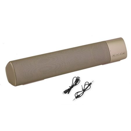 Wireless hands fr ee blueto oth Stereo Music Sound Bar Speaker Support TF Card