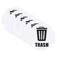 thumbnail image 1 of Etiquetas de basura Uxcell para contenedores grandes de reciclaje de vinilo para botes de basura de acero inoxidable/plástico, negro sobre blanco, paquete de 12, 1 of 5