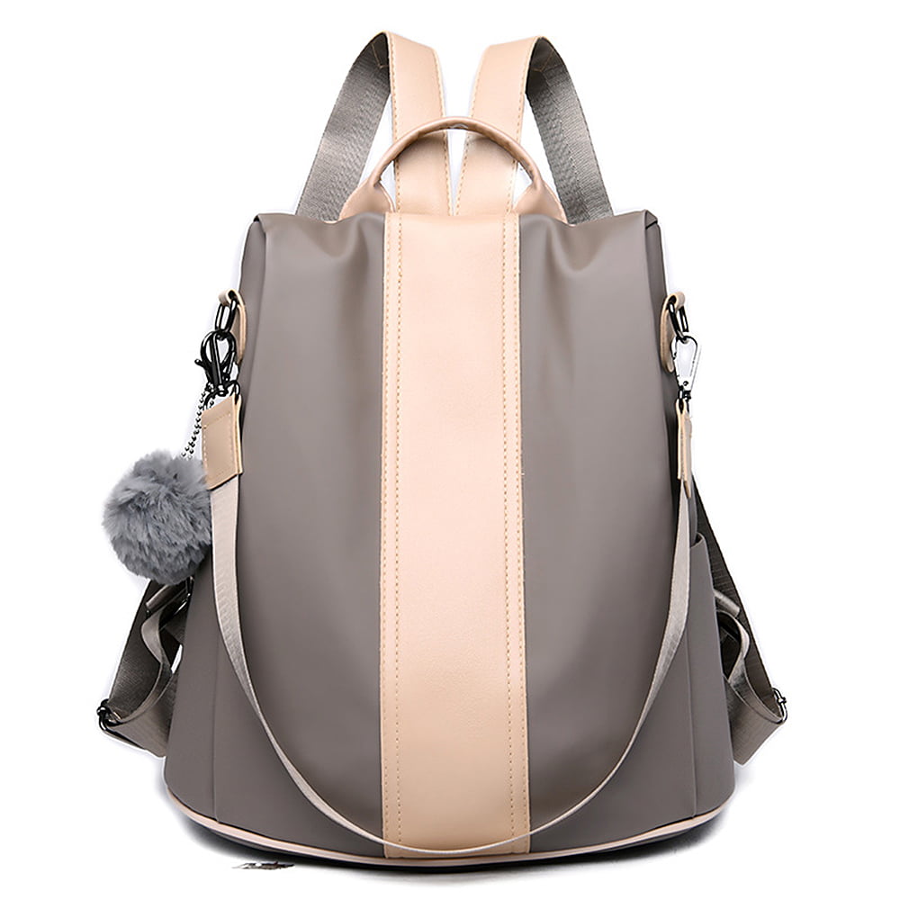 Ladies Backpack Rucksack Anti-theft Shoulder Bag PU Leather Backpack Handbag L 