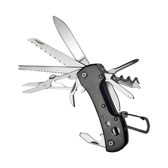Stainless Steel  Pocket Knife Multitools 11-in-1 Multi Function with Opener Screwdrivers Saw Scissors