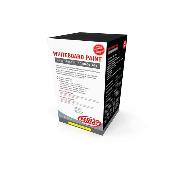 Rain Guard Water Sealers- Marker Board Paint, White Board Paint, IsoFree 2-Part White Base Gloss, Ready to Use, Suitable for All Wall Surfaces, 1 Gallon A, and B Kit