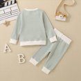 thumbnail image 6 of NOLDARES Baby Toddler Boy Fall Winter Set Outfits 2Pcs Long Sleeve Printed Round Neck T-Shirt Elastic Waist Pants Soft Warm Clothes Size:6-12 M,Green, 6 of 7