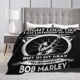 thumbnail image 3 of Bobs Marley Blanket Throw Bedding Room Decor Flannel Blankets for Bed Sofa Warm Blankets 40"x30", 3 of 6