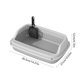 thumbnail image 3 of Caja de arena semicerrada con barra alta y diseño a prueba de salpicaduras que proporciona amplio espacio para gatos. Incluye pala para gatitos. Cajas de arena de plástico para gatos., 3 of 6