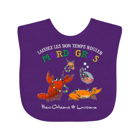 

Inktastic Laissez Les Bon Temps Rouler Mardi Gras Partying Seafood Gift Baby Boy or Baby Girl Bib