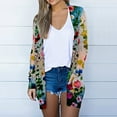 thumbnail image 2 of Taqqpue Cardigans for Women 2023 Women's Long Sleeve Open Front Lightweight Cardigan Loose Summer Beach Cover Up Casual Floral Blouses Outwear Womens Cardigan Tops with Pockets, 2 of 5