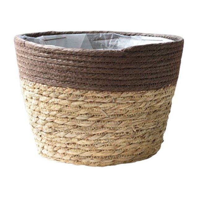 Straw Flowerpots Flower Baskets Stylish & Versatile Storage Basket For Living Room Porch Balcony