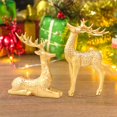 thumbnail image 4 of Goodw7 Christmas Deer Decor Set, 2-Piece Resin Reindeer Sculptures with Natural Look, Cozy Holiday Ornaments for Entryway Shelf Bedroom Desk Living Room Mantel, 4 of 8
