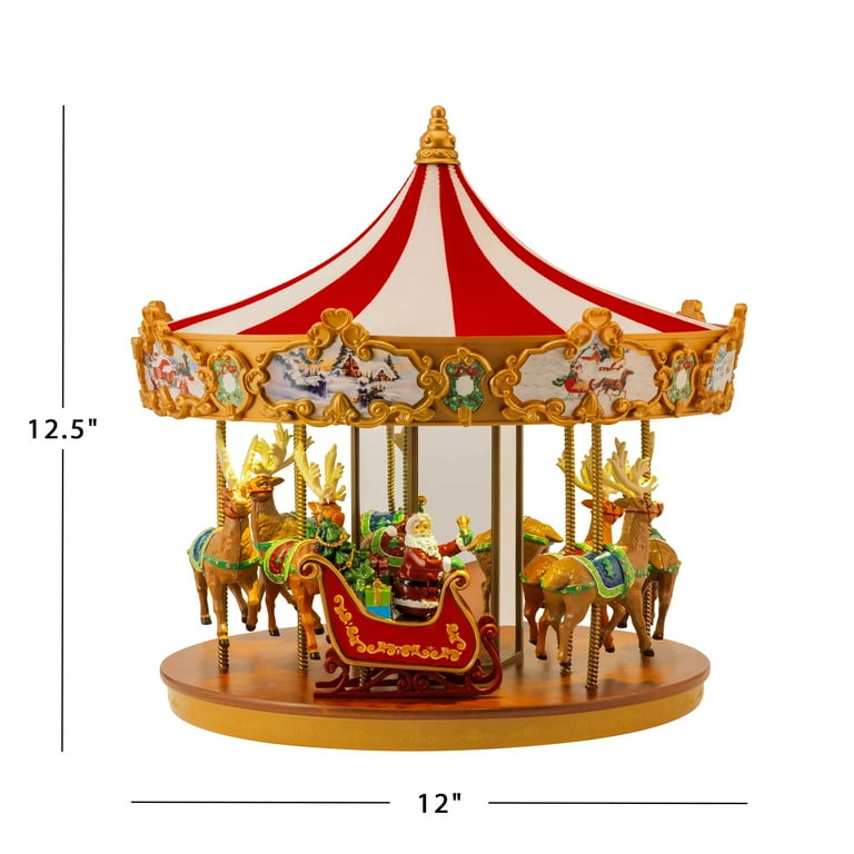 Mr. Christmas Novelty Animated Musical Very Merry Carousel