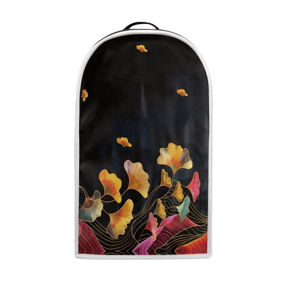 HELLHERO Ginkgo Leaf Art Proof Stain 15.94"H x 9.45"L x 7.28"W Mixer Cover Handle Polyester Blender Dust Cover