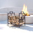 thumbnail image 3 of Outsunny Firewood Rack Outdoor, Heavy Duty Log Stand with Handles, Black, 3 of 10