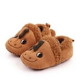 thumbnail image 2 of NOLDARES Toddler Boys Girls House Slippers Indoor Home Shoes Warm Slipper Socks for Kids Baby Soft Winter Warm Walking Shoes(Brown,12), 2 of 6
