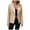 Beige, variant on Tiweut Women's Leisure PU Leather Jackets Solid Color Double Breasted Button Suit Loose Fit Coat Regular Blouses Beige,L