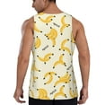 thumbnail image 3 of Fotbe Banana Pattern Men's Quick Dry Workout Tank Top Gym Muscle Tee Fitness Bodybuilding Sleeveless T Shirt Breathable Workout Shirt-X-Large, 3 of 9
