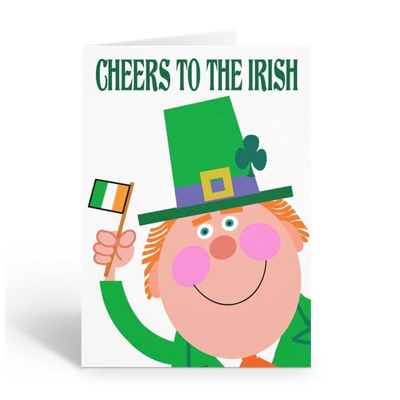Stonehouse Collection St Patrick's Day Cards - Cheeers - 12 St Patrick's Day Cards & Envelopes - Boxed Set (Cheers)