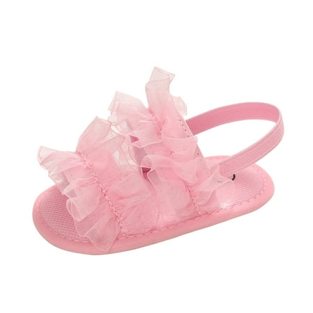 

Knosfe Summer Children Slippers Toddler 0-18M Mesh Sandals Infant Baby First Walkers