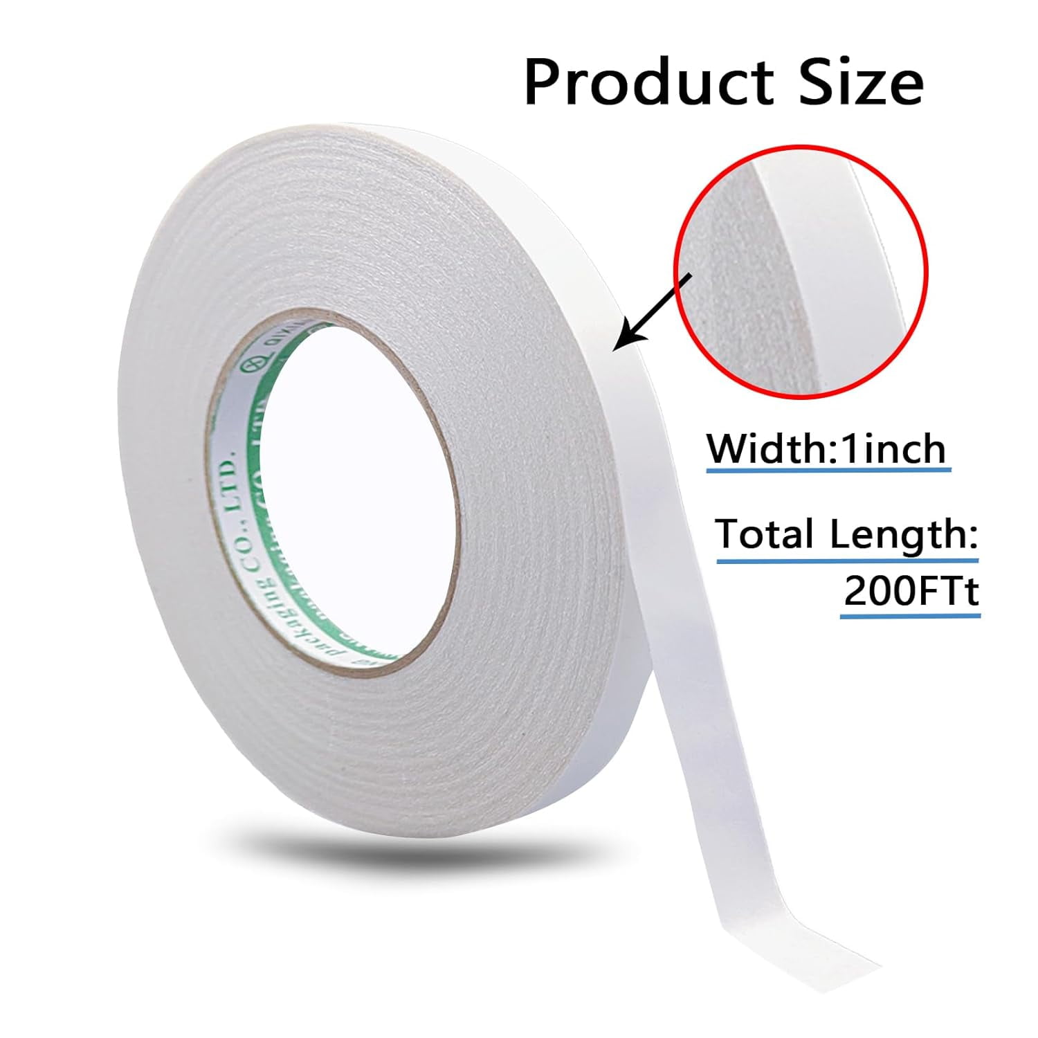 Double Sided Sticky Fabric Tape,1 Inch x 200 Feet Hem Tape No Sew No Iron,Double Sided Hemming Tape for Clothes, Pants, Curtains, Crafts and DIY Projects,Thin and Removable