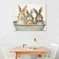 thumbnail image 2 of Awypu Rabbit Bathroom Wall Art Funny Bathtub Pictures Wall Decor Bunny In Toilet Canvas Prints Framed Modern Cute Animals Painting Artwork for Bath Lavatory Washroom Restroom Living Room, 2 of 4