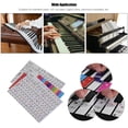 thumbnail image 3 of Riwcyla Colored Piano Keyboard Stickers for 37/ 49/ 61/ 88 Keyboards Removable Transparent for Beginners Piano Practice Learning, 3 of 4