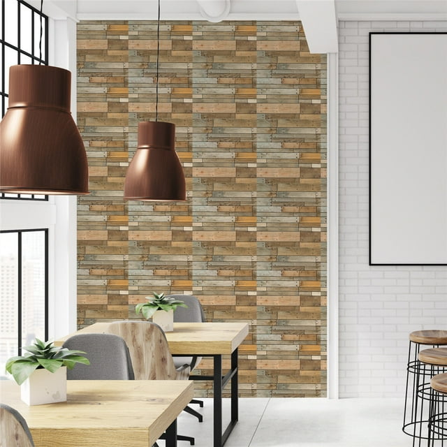Agiferg Papier Peint 3D Effet Brique Pierre Rustique Autocollant Mural Décoration Maison