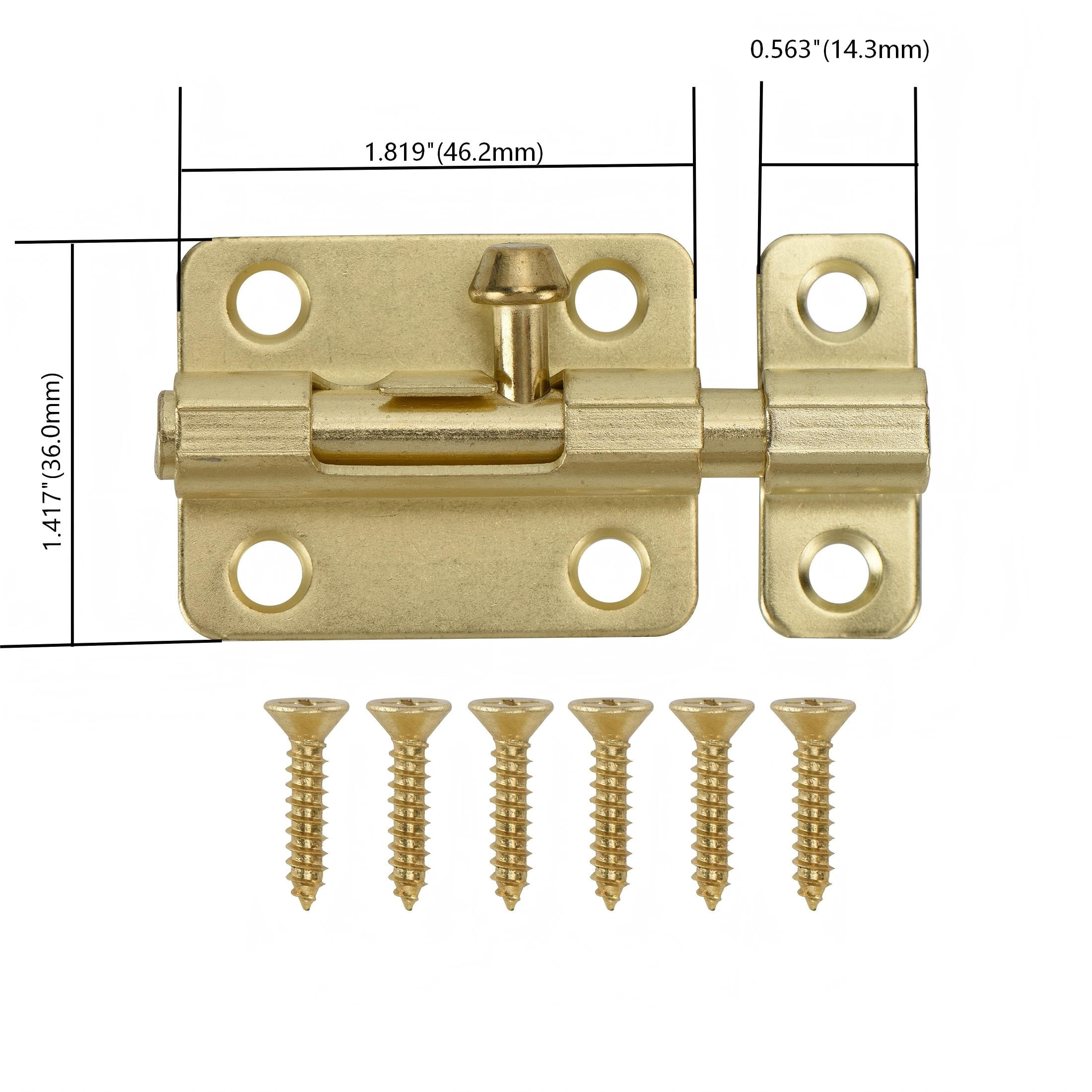 2-1/2 in. Barrel Bolt, Brass Plated