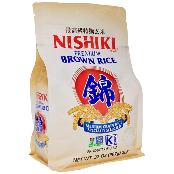 Premium Brown Rice Medium Grain Rice Premium Grade Sushi Rice  2LB