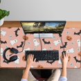 thumbnail image 4 of Long Mouse Pads for Desk,Pastel Halloween Icons Pattern Desk Mats on Top Of Desks, Desk Mouse Pad Extra Large with 3mm Non-Slip Base and Stitched Edge for Gaming,Office,Work,Home 47.3x23.6in, 4 of 5