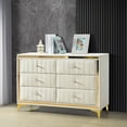 thumbnail image 6 of Better Home Products Velvet 6 Drawer Dresser w/ Gold Legs - Fully Assembled-Color:Cream,Style:Without Mirror, 6 of 12